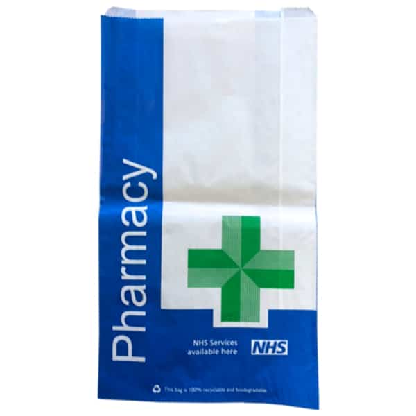 500 x Paper NHS Counter Bags 395 x 226 + 73mm (BAGD6)