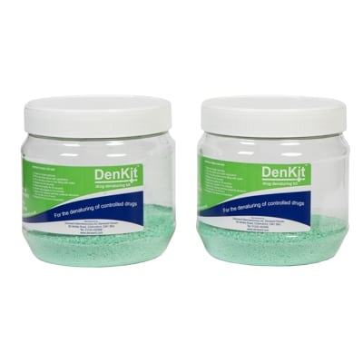 DenKit – Drug Denaturing Kit – 2 x 1ltr Jars (CDK100)