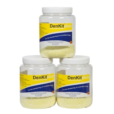 DenKitPlus – Drug Denaturing Kit – 3 x 500ml Jars (CDKP500)