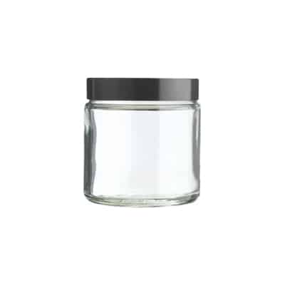 12 x 60ml Clear Glass Ointment Jars (pre-capped)