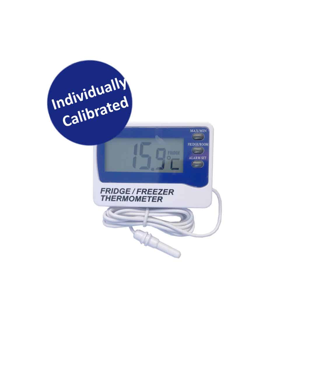 Calibrated Digital Max/Min Fridge Freezer Thermometer (TMM105C)