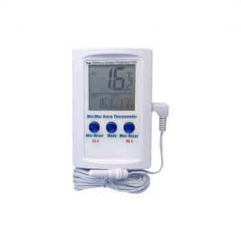 Refrigerator Fridge Thermometer Digital Freezer Room Thermometer  Waterproof, Max/Min Record Function with Large LCD Display (General, White,  2)