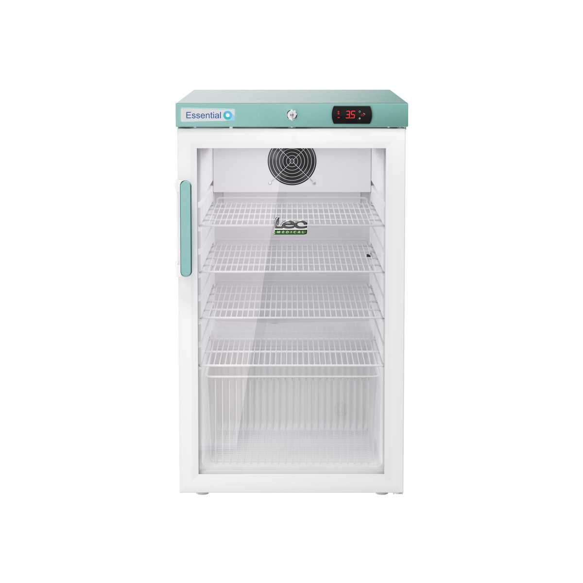 LEC Pharmacy Essential Fridge PEGR120DC | 120L Under Counter Medical Refrigerator | 475W x 845H x 595D